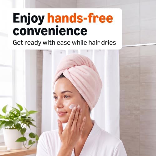 Amazon Basics Quick Dry Microfiber Hair Towel Wrap, Hair Drying Towel - Image 3