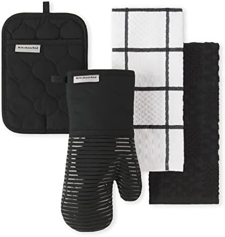 KITCHENAID Quilted Cotton Terry Cloth Oven Mitt, Pot Holder, Kitchen Towel by KitchenAid