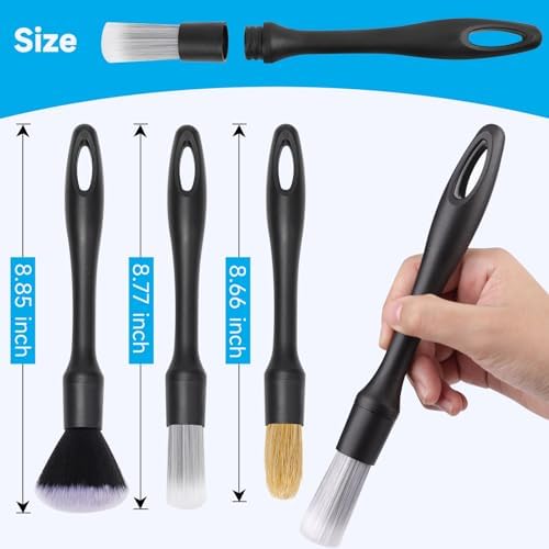 9 Pcs Car Detailing Brush Set No Scratch - Image 2