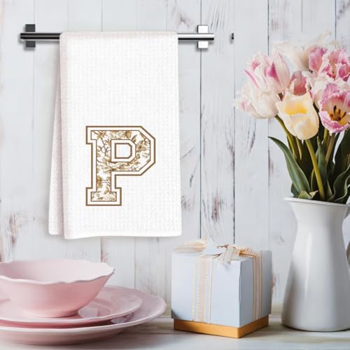 Chinoiserie Initial Kitchen Towels, Personalized Kitchen Towels, Personalized - Image 3