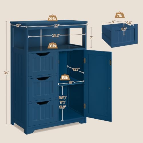 Yaheetech Small Bathroom Storage Cabinet - Image 3