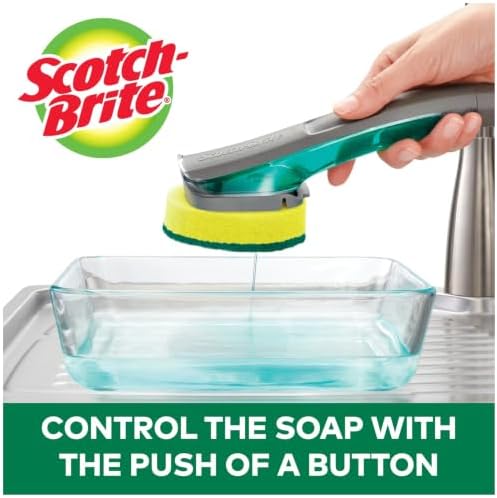 Scotch-Brite Heavy Duty Advanced Soap Control Dishwand Kit, Includes 1 Wand & 5 - Image 2