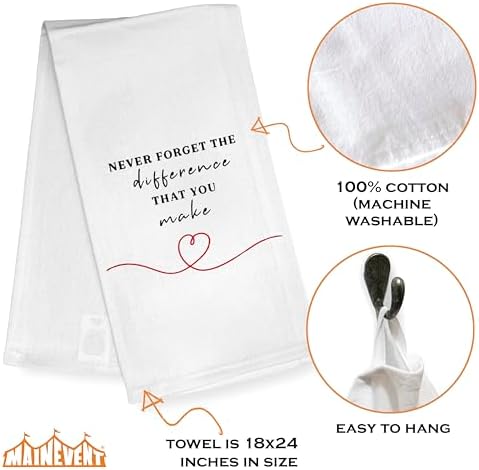 Never Forget the Difference That You Make Kitchen Towel 18x24 Inch - Image 2