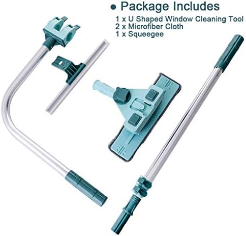 3 in 1 U Shaped Window Cleaning Tool Kit, 4 Piece Set, Double Sided, Plastic - Image 7