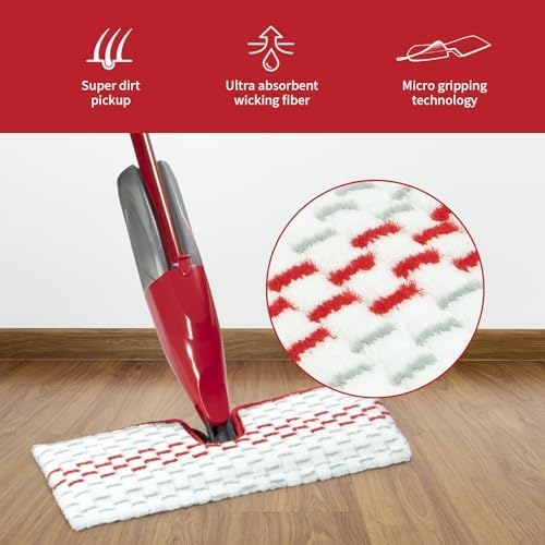 4 Pack Microfiber Spray Mop Pads Compatible - Image 2