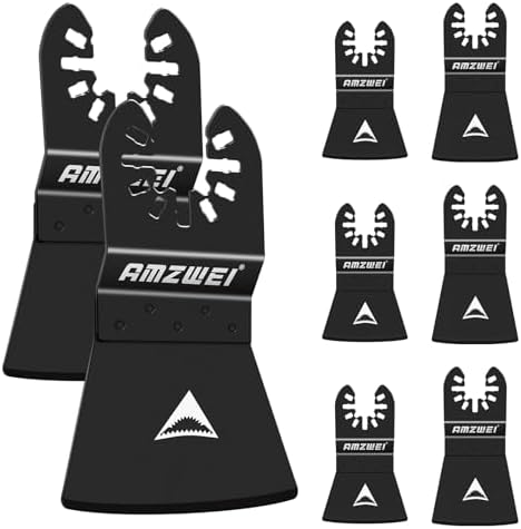 AMZWEI 8PCS Oscillating Tool Scraper Blades, HCS Material by AMZWELMakesEverythingEasy