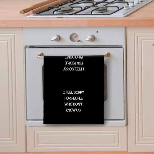 Funny Black and White Kitchen Towels, Gifts - Image 3