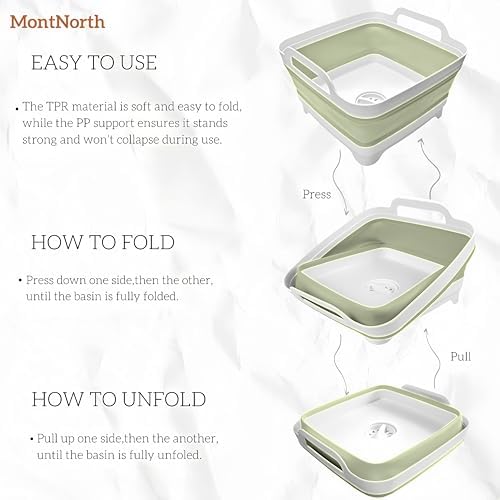 Collapsible Wash Basin 9L, Foldable Dish Tub - Image 3