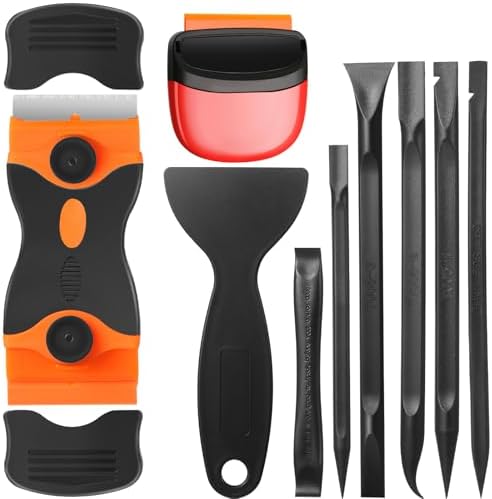 Tallew 9 Pcs Plastic Scraper Set Paint Tool Non Scratch Putty by Tallew