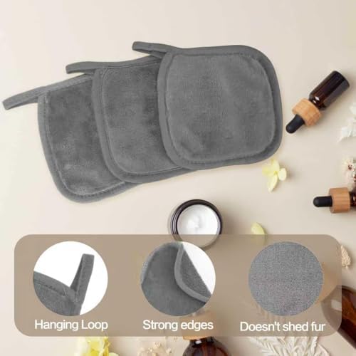 Puomue Makeup Remover Cloth 12 Pack, Super Soft and Reusable Microfiber Makeup - Image 3