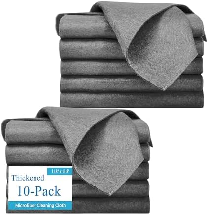 Thickened Magic Microfiber Cleaning Cloth 10-Pack 11.8x11.8 in Quick Dry by TYTCTLTD