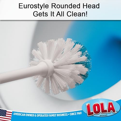 LOLA Classic Toilet Brush and Compact Space Saving Holder Set - Image 3