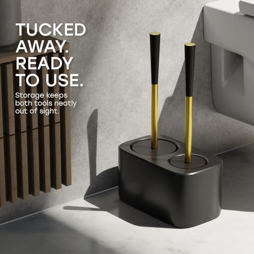 2-in-1 Toilet Bowl Brush and Plunger Set - Image 5