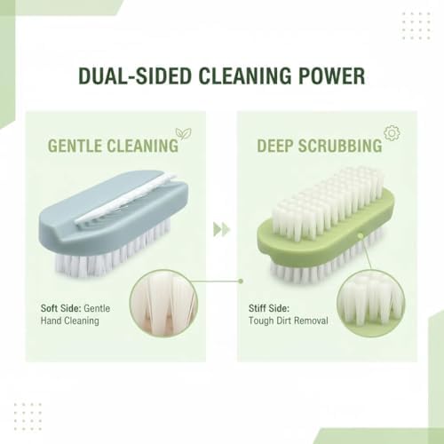 Nail Brush 4 Pack With Double Sided Bristles - Image 6