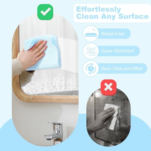 Jessy Home 2 Roll Reusable Paper Towels, 100 Sheets Tear Away Microfiber - Image 5