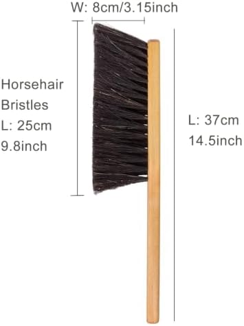 Horse Hair Bench Brush Soft Bristle Wood Handle - Image 3