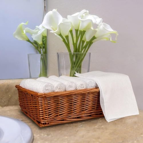 Orighty Washcloths Bulk, 100 Pack Microfiber Face Towels, 12x12 Inch White - Image 6