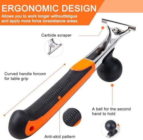 Premium Ergonomic Tungsten Carbide Scraper, 2-1/2" Paint Scraper Tool - Image 2