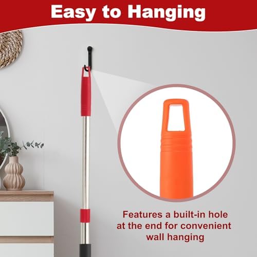 uxcell Spin Mop Replacement Handle 4 Section 30"-to-58 Orange - Image 4