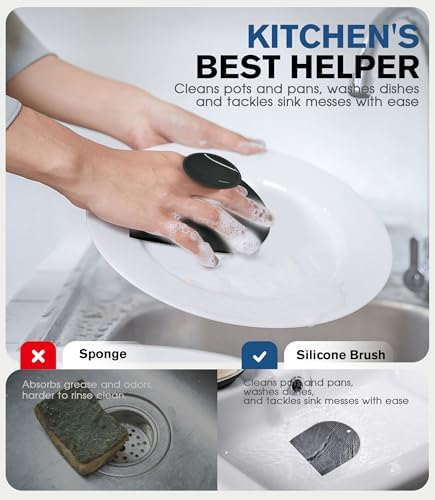2 Pack Silicone Sink Cleaning Brush - Image 4