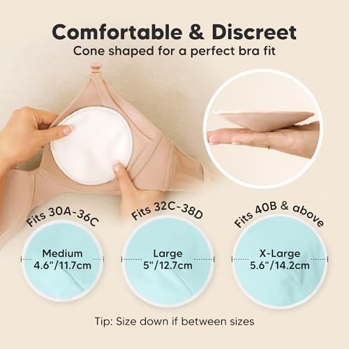 Organic Nursing Pads, 14 Washable Breast Pads, Wash Bag - Image 3