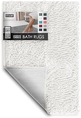 Hearth & Harbor Bathroom Rugs, Chenille Bath Mat by HearthHarbor