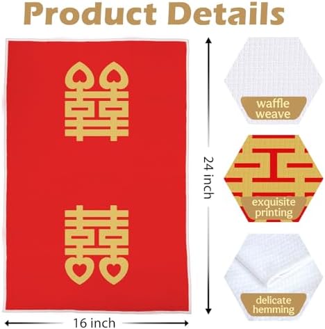Double Happiness Kitchen Towels Set - Image 5