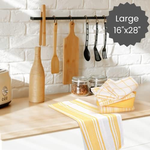 Cotton Clinic Assorted Kitchen Towels 5 Pack – Soft Absorbent Quick Drying - Image 4