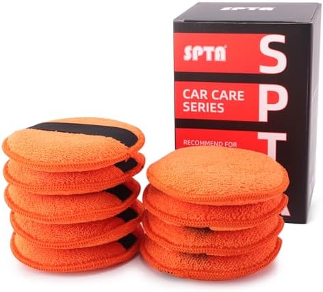 SPTA Microfiber Applicator Pads, Microfiber Buffing Cleaning Pads by SPTA