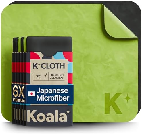 Koala Lens Cleaning Cloth | Japanese Microfiber | Black & Green by KoalaLifestyle