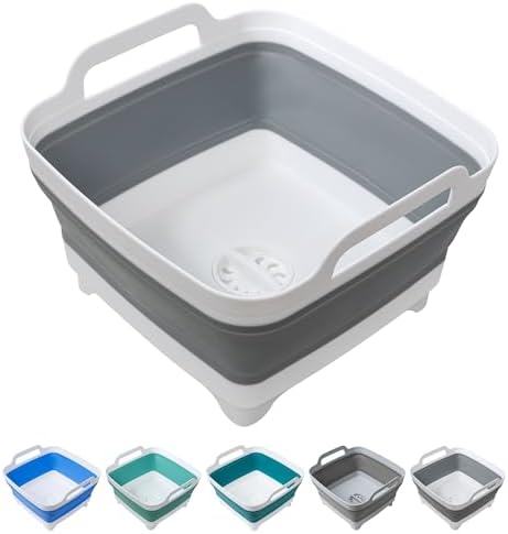 Dishpan for Washing Dishes, 2.4Gal/9L Wash Basin by Tiawudi