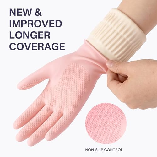 Rubber Dishwashing Gloves, Reusable Cleaning Dish Gloves - Image 5