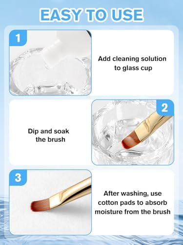 EBANKU 4OZ Nail Brush Cleaner, Nail Art Brushes Conditioner Quickly Clean - Image 7