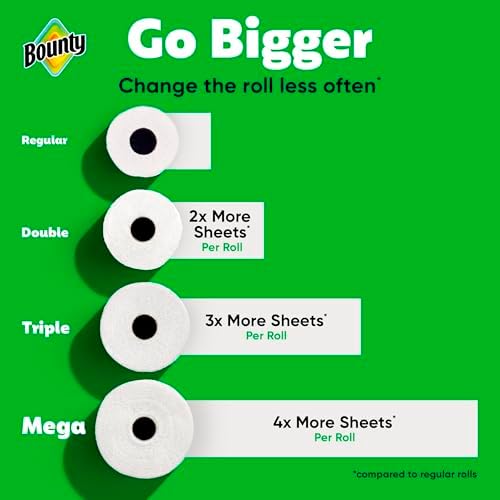 Bounty Select-A-Size Paper Towels, 6 Mega Rolls = 24 Regular Rolls - Image 5
