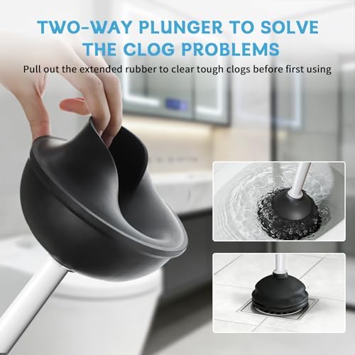 Sellemer Toilet Brush and Plunger Set, Curved Head - Image 4
