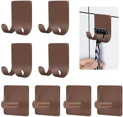 CGBE Razor Holder for Shower, 4 Packs Shaver Holder and Hooks, Self Adhesive by CGBE