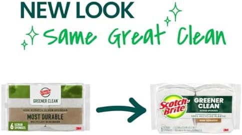 Scotch-Brite Greener Clean Non-Scratch Scrub Sponge, 6 Pack - Image 2