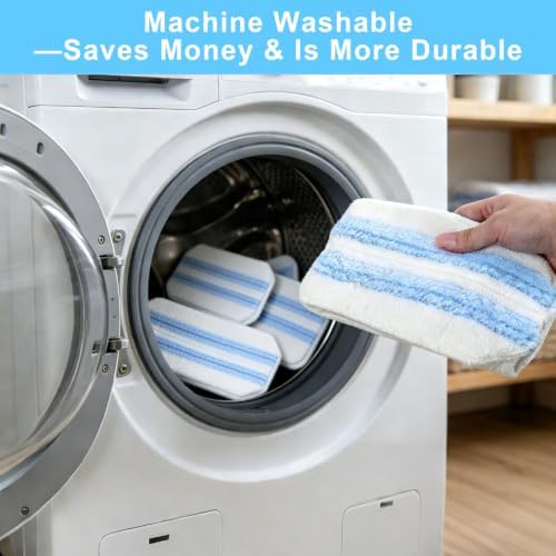 8 Pack Microfiber Mop Pads Refills - Image 5
