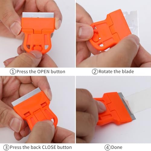2 Pack Razor Blade Scraper Plastic Razor Blade Scraper Scraper Tool - Image 3