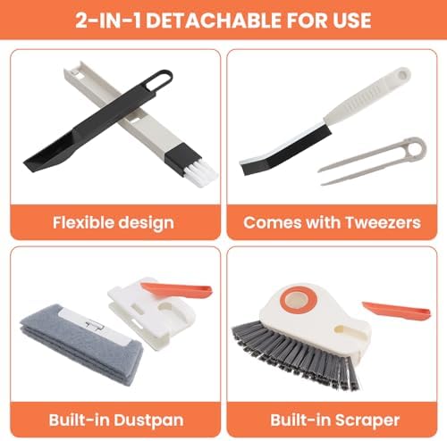 12pcs Window Track Cleaner Tool Set, Window Sill & Groove Cleaning Brushes - Image 6