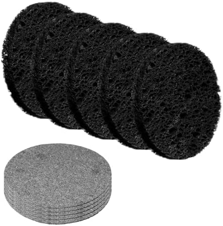 uxcell 10Pcs Cellulose Sponges, Round Kitchen Clean Sponges Non-Scratch by uxcell