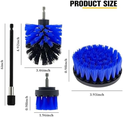 4PCS Car Drill Brush Attachment Set, Vehicle Power Scrub Drill Cleaning Brush - Image 2