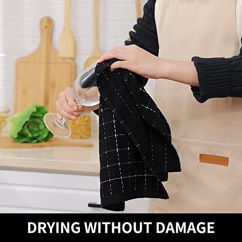 Homaxy 100% Cotton Terry Kitchen Towels, 4 Pack - Image 4