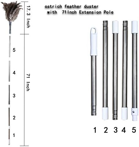 Midoneat Gray Ostrich Feather Duster - Image 2