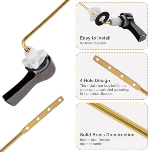 Hibbent Universal Metal Front Mount Toilet Handle Replacement Kit - Image 2