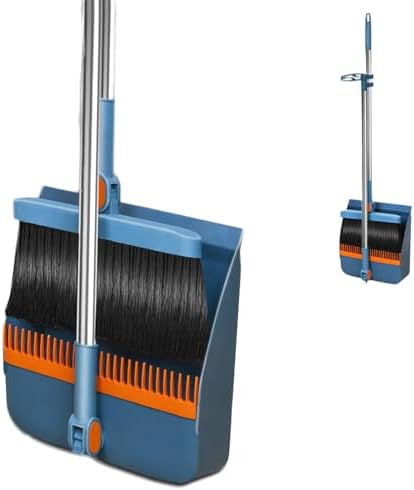 Heavy Duty Broom and Dustpan Combo Set Extendable Handle, 180° Rotating Pet by Unknown