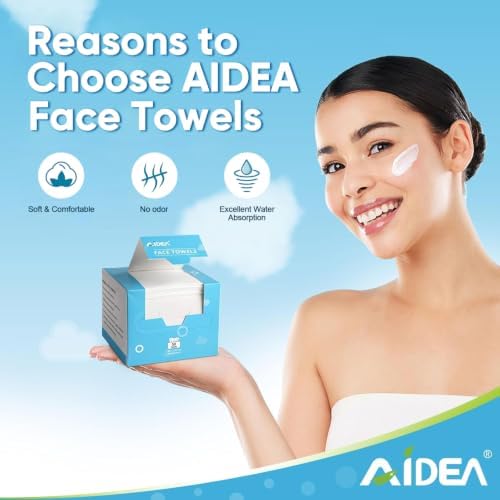 AIDEA Face Towels Disposable-50Ct, Face Cloths - Image 5