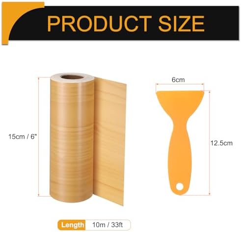 HARFINGTON Wood Grain Repair Tape 6" x 33ft Self Adhesive Repair Patch - Image 2