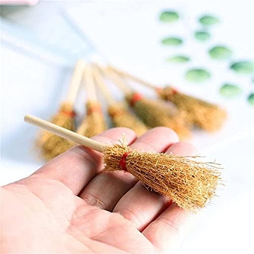 10Pcs Mini Brooms, Witch Straw Brooms, Brooms Accessories Props Miniature - Image 5