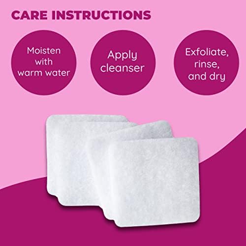 Jacent Mini Exfoliating Sponges: Square Facial Cleansing and Makeup Removal Pads - Image 5